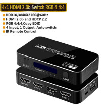 (EU Power Plug, ZY-HS14A1) 4K 60Hz Mini 3 Port HDMI Switch 2.0 4K Switcher HDMI Splitter 1080P HDR 3 in 1 out Port Hub for DVD HDTV Xbox PS3 PS4