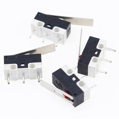 (As show, One size) Micro Switch Push Button Switch 3 Pin 1A 125V AC Mini Light Touch Switch for Mouse 20Pcs (Size : 16mm)