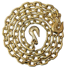 (As show, One size) 3/8' X 10' Grade 70 Transport Binder Chain 6600LB WLL Clevis Grab Hook, TieDown, Towing