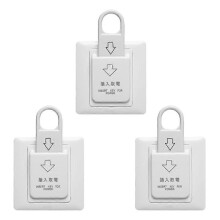 (As show, One size) 6X High Grade El Magnetic Card Switch Energy Saving Switch Insert Key for Power (Color: White)