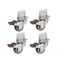 (As show, One size) 4 Pieces/lot 1 inch/1.25 inch/1.5 inch/2 inch LShaped Caster Side 90 Right Angle Cleat