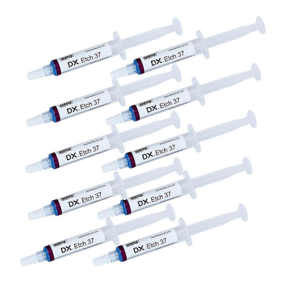 (As Show, One Size) 10Packs Dental Etchant Acid Etching Gel 37% Phosphoric 5Ml/Syringe Orthodontic Cure Adhesive Bonding Paste Primer Light
