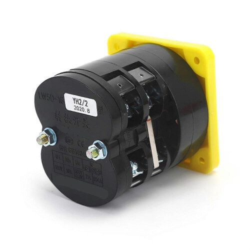 (As show, One size) LW5D16/YH2.2 16A Four Position Two Pole ThreePhase Voltmeter Conversion Rotary Selector Control Changeover Cam Switch 1Pcs 1