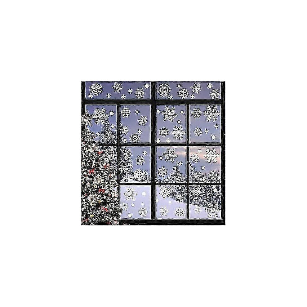 (As Show, One Size) Christmas Decorations Christmas Snowflake Window Clings Decorations Snowflakes Stickers Windows Decals 4632480888005