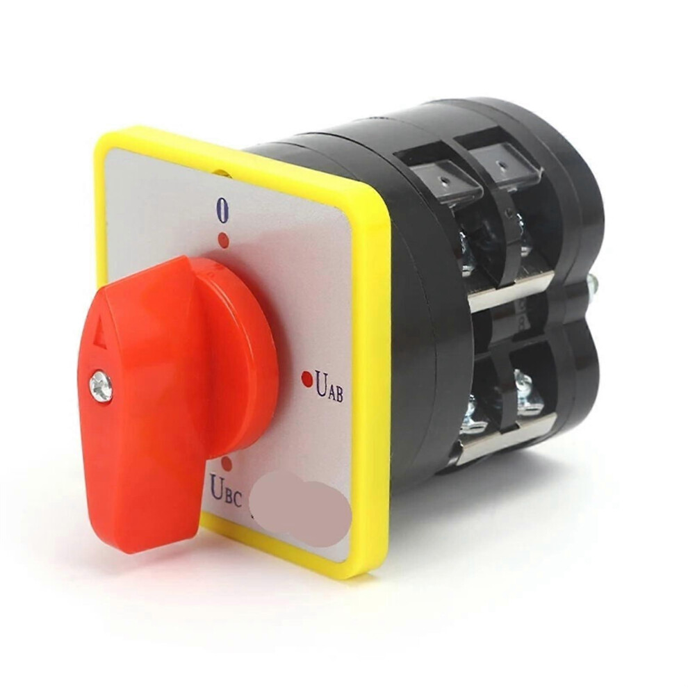 (As Show, One Size) Lw5d16/Yh2.2 16A Four Position Two Pole Threephase Voltmeter Conversion Rotary Selector Control Changeover Cam Switch 1Pcs 4632480811874