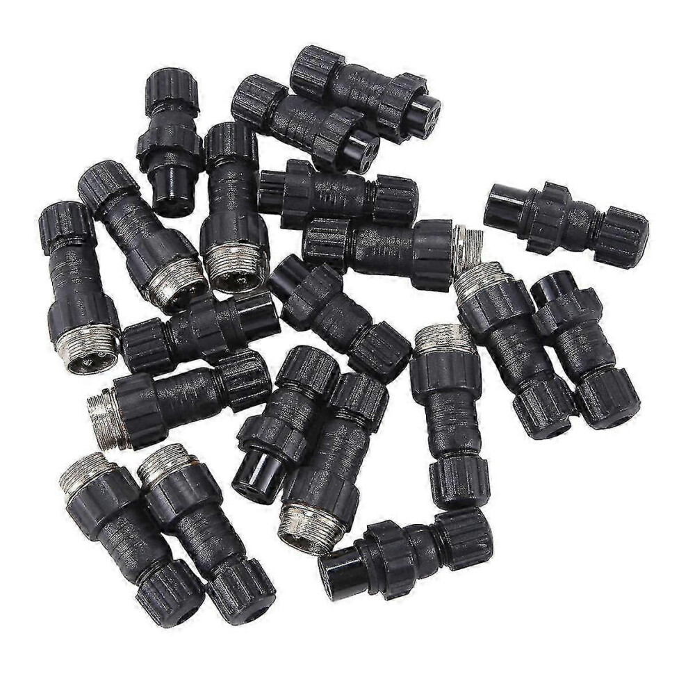 (As Show, One Size) 10Sets Gx16 M16 Ql16 Plastics 16Mm Aviation Plug Male Female Docking Panel Mounted Connector 3Pins 4632480863637