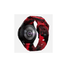 (Camouflage Black Red, For Watch 6 Classic 47mm) Soft Silicone Band Strap For Galaxy Watch 7 6 4 40 42 44 47 5 Pro 6 Classic New