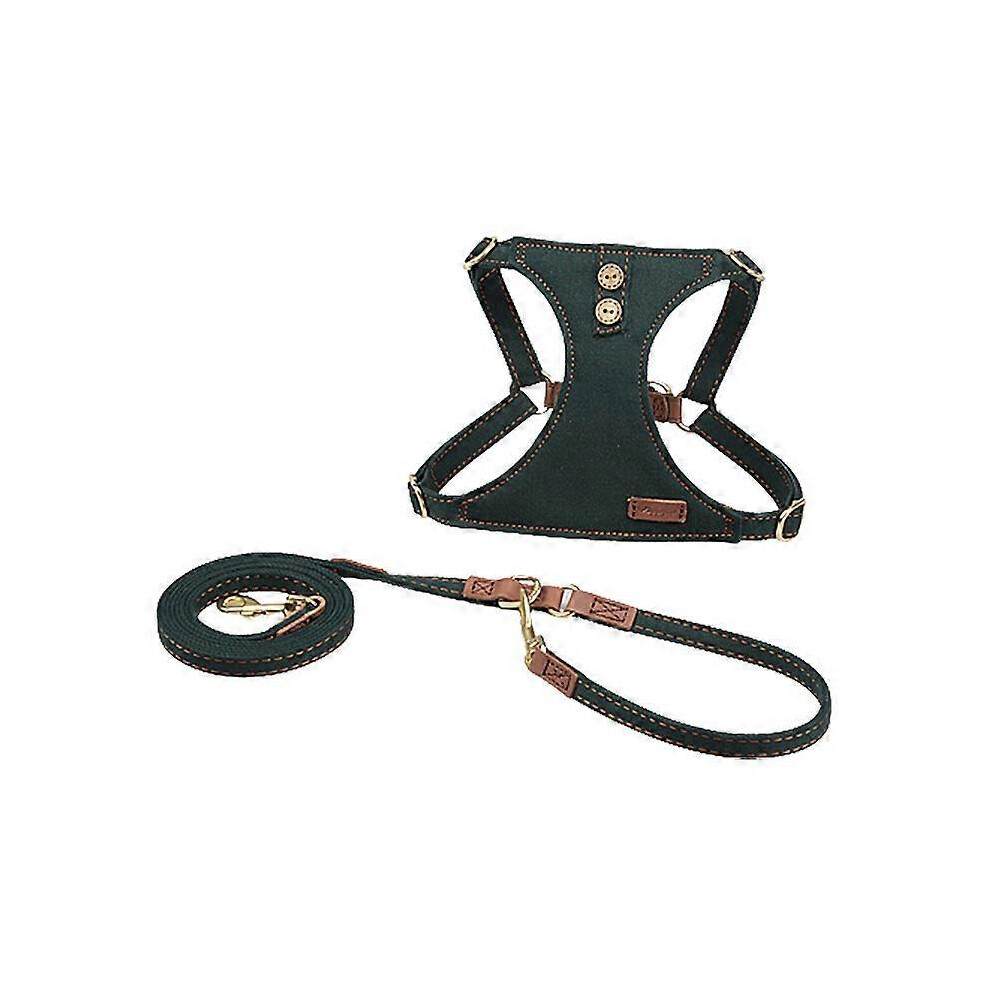 (XS 31-42cm Chest, Begie) Fashion Dog Harness And Leash Set No-Pull Easy Control Pet Harness Adjustbale Designer Lead Rope Durable For Small Medium Do