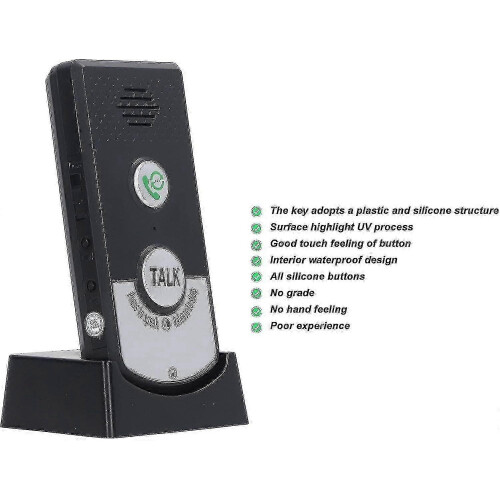 (As show, One size) Wireless Intercom Unit,2 Way Voice Intercom Super Long Range Wireless Intercomunicador Waterproof Intercom Doorbell System Unit 2