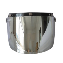 (As show, One size) Motorcycle Anti-UV Anti-Scratch Helmets Lens Fashion Visor Wind Shield Lens Universal for Standard 3-Snap Open Face Helmets