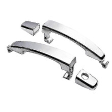 (As show, One size) 2x Front Left With Keyhole Front Right/rear Chrome Abs Door Outer Handle Covers For Captiva Sport/a-Good