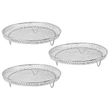 (As show, One size) Fryer Rack Fryer Dehydrator Rack Multifunctional Stackable Grid Grilling Rack Mesh Design for 8 Inc
