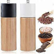 (As show, One size) Manual Pepper and Salt Mill with Adjustable Ceramic Grinding Wheel - Set Pepper & Salt Shaker, Salt and Pepper Shakers - Coarse and Fine Grinding.