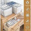 (As show, One size) Jeans Storage Box, Triomphe Clothes Drawer Mesh Divider Box, Foldable and Washable Storage Box, Suitable  2p 5