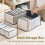 (As show, One size) Jeans Storage Box, Triomphe Clothes Drawer Mesh Divider Box, Foldable and Washable Storage Box, Suitable  2p 4