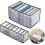 (As show, One size) Jeans Storage Box, Triomphe Clothes Drawer Mesh Divider Box, Foldable and Washable Storage Box, Suitable  2p 1