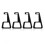(As show, One size) 4Pcs Game Console Horizontal Holder Bracket Cooling Feet for Game Console 1