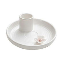 (As show, One size) White Icense Holder,Ceramic Incense Holder,Scent Wood Stand, Simple,Modern Terracotta Incense Burner Sage Holder