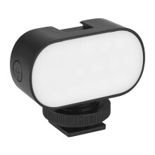 (As show, One size) RGB Mini LED Video Light RGB Vlog Fill Light 7 Color Lights CRI95+ Built-in Lithium Battery with Cold Shoe Mount for Smartphone Action Camera Vlog Liv