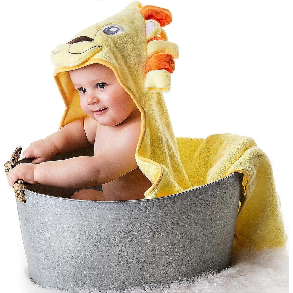 (As show, One size) Hooded Baby Towel, Ultra Absorbent, Durable Bath Towel Perfect for Girls and Boys by Little Tinkers World