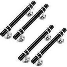 (As show, One size) Cabinet Handle, Triomphe 4 Pieces Black Kitchen Cabinet Handles, Door Stick Handle, Kitchen Cabinet Aluminum Alloy, with Screws, for Cupboard Drawer B