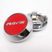 (As show, One size) 4pcs 64mm Wheel Center Cap Hubs Rays Racing Japan Make Rims Dust-proof Cover Hubcaps Styling Accessories