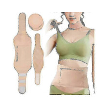 (As show, One size) 4 Pieces Castor Oil Wrap Pack Kit Reusable Compress Castor Oil Wrap For Waist Breast And Neck