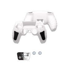 (Black White) For PS5 Controller Skin Anti-Slip Silicone Protective Case & Thumb Grips New