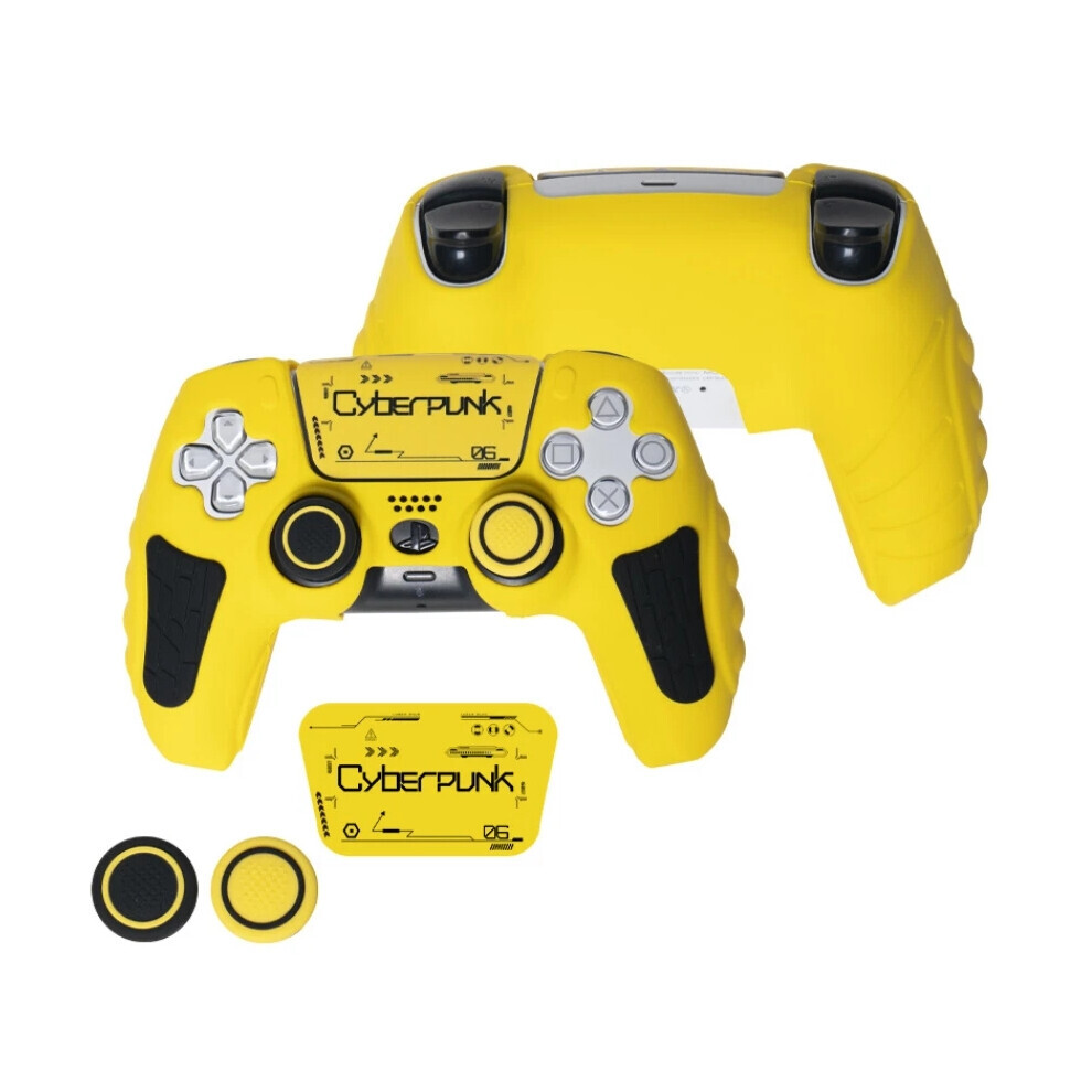 (Cyber) For Ps5 Controller Skin Anti-Slip Silicone Protective Case & Thumb Grips New 6963793690145