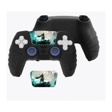(Fallen Black) For PS5 Controller Skin Anti-Slip Silicone Protective Case & Thumb Grips New
