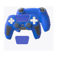 (Deep Blue) For PS5 Controller Skin Anti-Slip Silicone Protective Case & Thumb Grips New