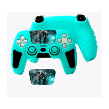 (Fallen Luminous Green 2) For PS5 Controller Skin Anti-Slip Silicone Protective Case & Thumb Grips New