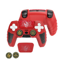 (Moor Red) For PS5 Controller Skin Anti-Slip Silicone Protective Case & Thumb Grips New