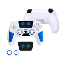 (Robot) For PS5 Controller Skin Anti-Slip Silicone Protective Case & Thumb Grips New