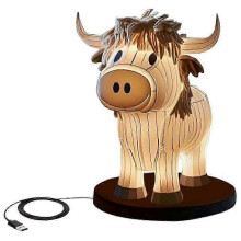 (As show, One size) Cow Table Lamp Farmhouse Cow Night Light, Cow Bedside Lamp cow table lamp