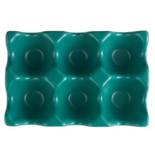 (As show, One size) Kitchen Supplies Egg Tray Egg Rack Household Ceramic Tableware Supplies Egg Tray Egg Tray Green