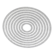 (As show, One size) Metal Cutting Die Oval Etched Dies Decorative Emboss Stencil for DIY Crafts Album Paper Card Wedding