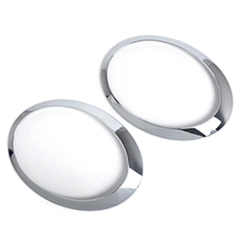 (As Show, One Size) Headlight Trim Ring Headlamp Chrome Frame For R50 R52 R53 2001-2006 63126917835 63126917836 Left+Ri Black 4633396559218