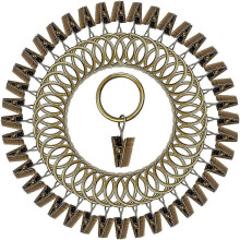 (As show, One size) 40 Pack Vintage Curtain Clips, Strong Metal Decorative Rustproof Drapery Curtain Ring with Clip Bro