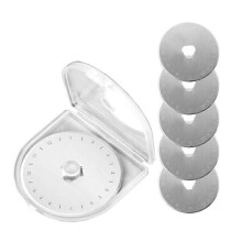 (As show, One size) 10Pcs 45MM SK5 Carbon Steel Rotary Cutter Replacement Sewing Machines Circle Cutter for Paper Quilting Scrapbooking Cutting