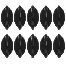 (As show, One size) 10 Pack SelfStick Drawer Handles 3.7x1.9inch Push Pull Knobs Cabinet Door Window Drawer Auxiliary Pulls Drill Free (Black)