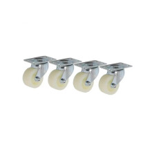 (As show, One size) 4Pcs 1.5 Inch Fat Caster Flat Universal Wheel Industrial Furniture Toy Car, WHITE