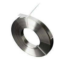 (As show, One size) Banding Strapping Stainless Steel for Strapping Packaging 5/8 in(16mm) Wide 100 Feet(30m) Roll
