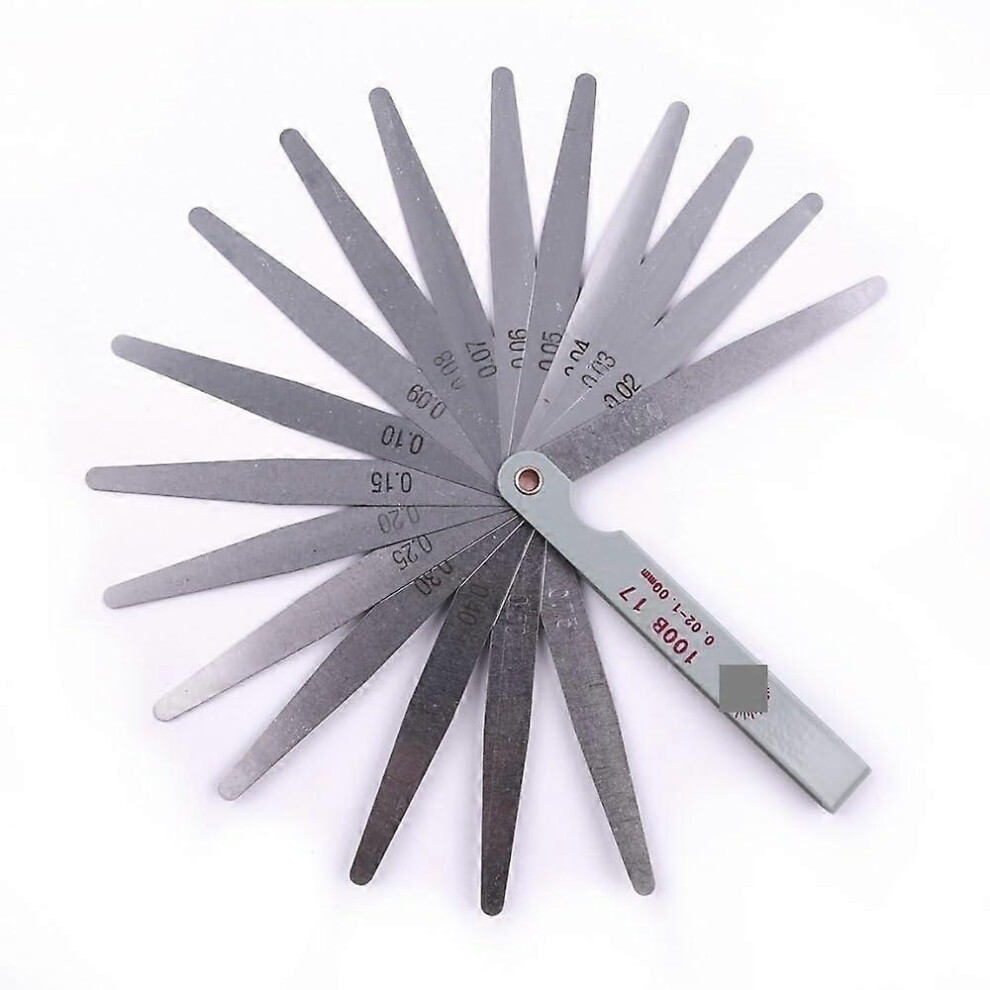 (As Show, One Size) 1Pc Stainless Steel Feeler Gauge 0.02Mm To 1Mm Thickness Gap Metric Filler Feeler Measuring Gauge 4632480817258
