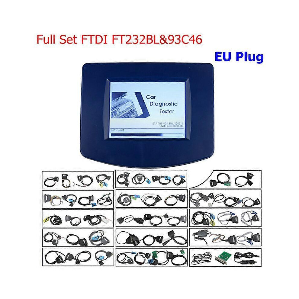 (Full Set FTDI EUPlug, One size) DIGIPROG III V4.94 OBD Version Odometer Programmer Digiprog 3 Mileage Digiprog3 OBD FT232BL&93C46 DIGIPROG Full Set Cables