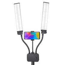 (As show, One size) Double Arms LED Fill Dimmable Beauty LED Video Lights 2700K-5600K 2 Light Modes 45W Photography Liv