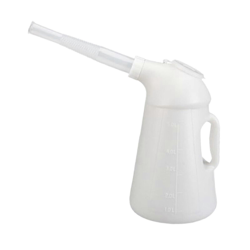 (As Show, One Size) Oil Jug With Spout Oil Measuring Container, Oil Measuring Jug With Lid,Engine Oil Dispenser Jug For Automotive Fluids, 5L 4632480800434