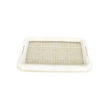 (As show, One size) Dog Potty Toilet Training Tray Mesh Potty Tray Anti Slip Removable Pet Indoor Pads Holder for Puppy, White