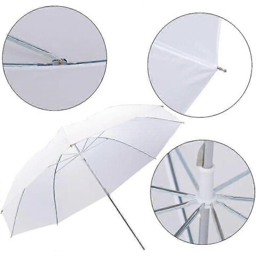 (As show, One size) 33″ Soft Umbrella White Translucent 4-Pack for Studio Photography Lighting 1