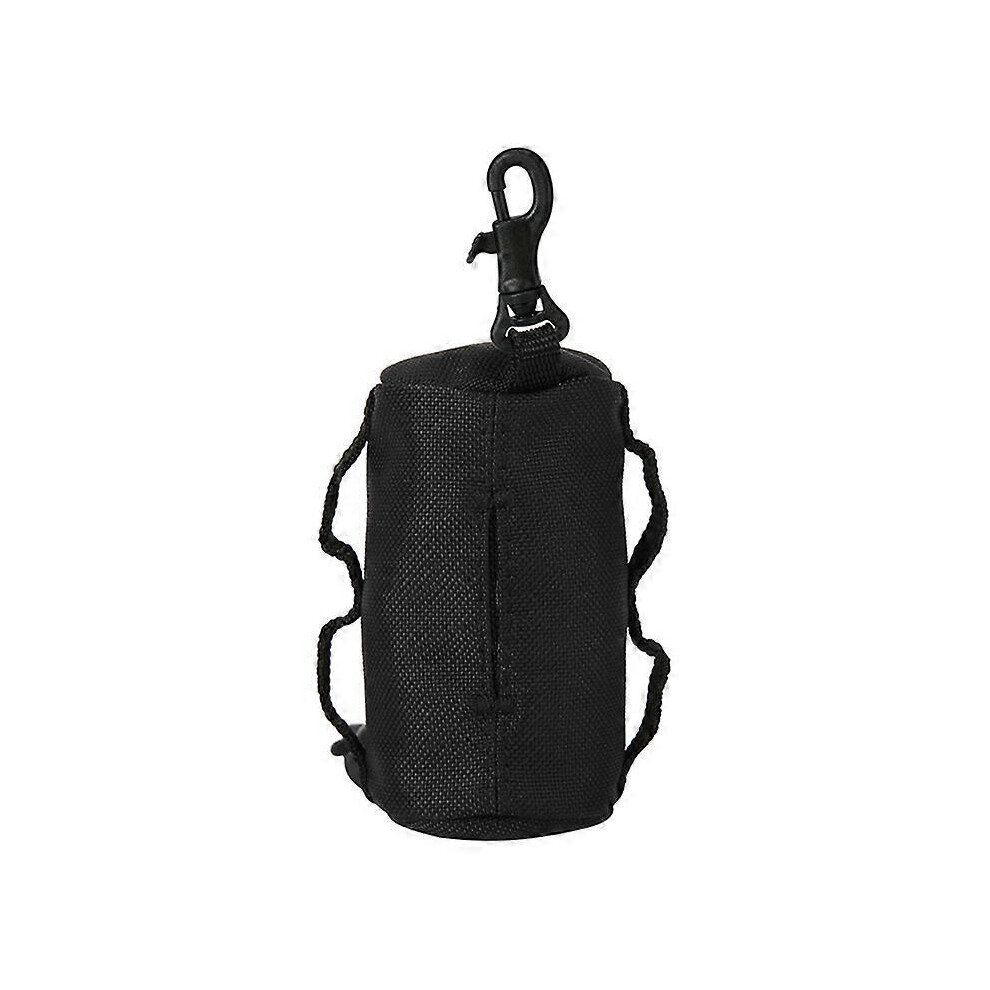 (Black, One size) Dog Poop Bag Dispenser Pet Trash Sack Case Carrier Outdoor Clean Accessories With Hook Clip Leash For Walking Running